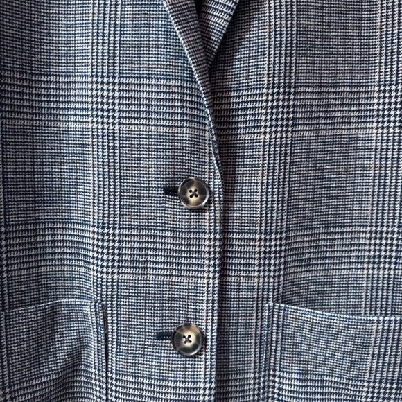 Madewell Houndstooth Gray Blazer, sz. Medium - Picture 3 of 6